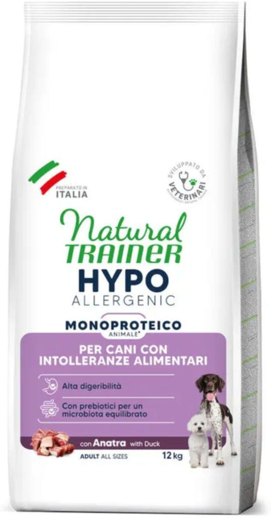 Natural Trainer Crocchette Monoproteiche per Cani Adulti all'Anatra 12KG