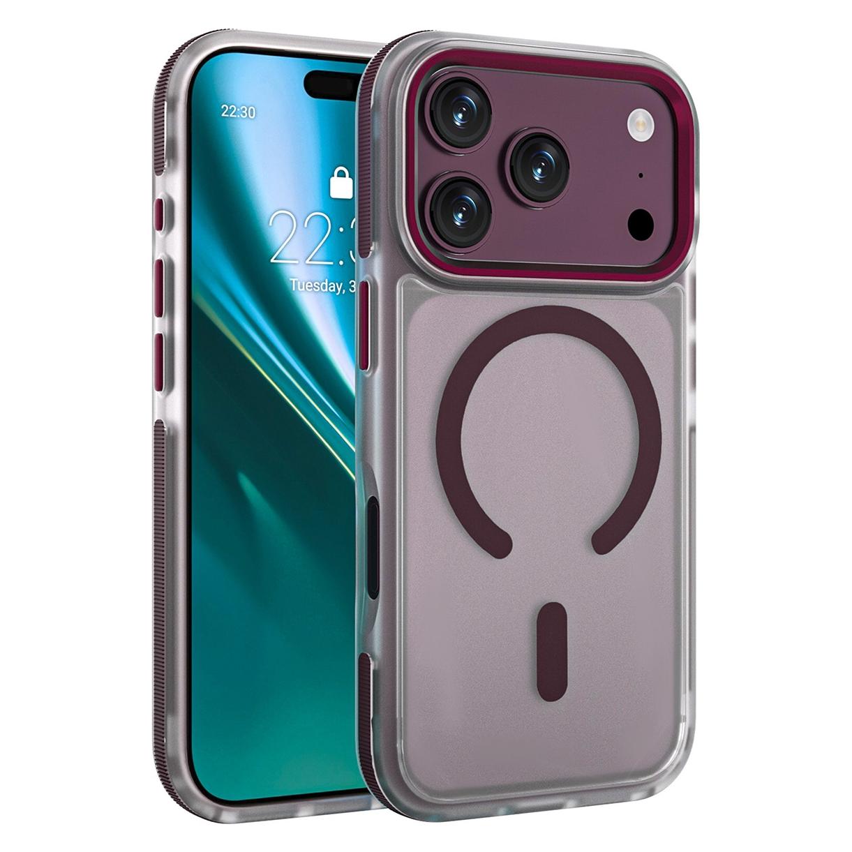 Etteri Icy Mag-Hülle für das iPhone 17 Pro Max / 18 Pro Max in Dark Cherry (Apple iPhone 17 Pro Max) (76148713)