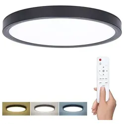 Solight LED Deckenleuchte Schwarz WO8018
