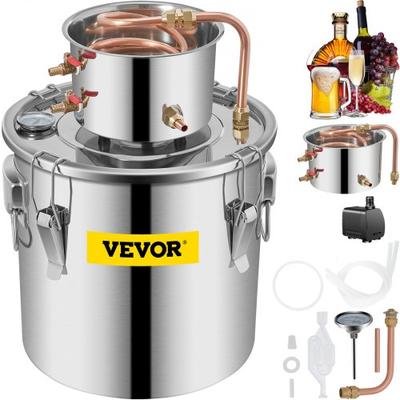Moonshine Still Distillery Kit With Circulating Pump, Stainless Steel Alcohol Still With Copper Tube, Thermometer Moonshine Still Distillery Kit With Circulating Pump, Stainless Steel Alcohol Still With Copper Tube, Thermometer