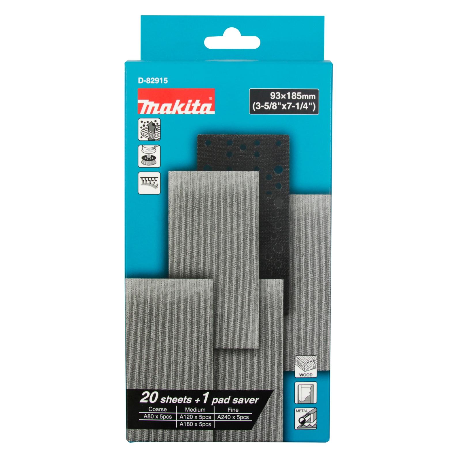 Makita Netzschleifmittel-Set 93x185mm 21-tlg. (80) (24561936)
