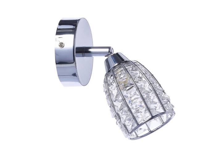 Strahler Shiba, Chromfarben, Transparent, Metall, Glas, 15x8.5 cm, RoHS, Europäischer Sicherheitsstandard, Lampen & Leuchten, Innenbeleuchtung, Spots & Strahler, Deckenspots