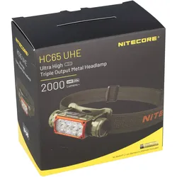 Nitecore HC65 UHE Hunting Edition Stirnlampe aus Metall, 2000 Lumen, 3 Lichtquellen, wiederaufladbar