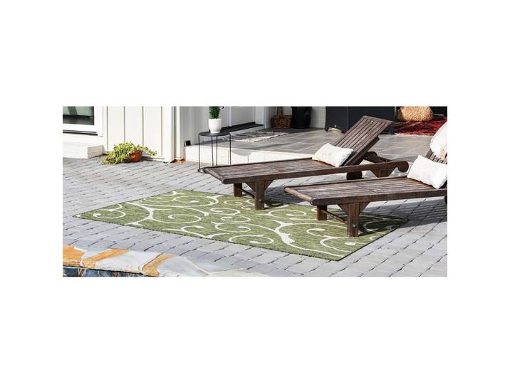 In-/ Outdoorteppich Outdoor Beauties I Grün/Grün Flor & Rücken: Polypropylen 150 x 245cm