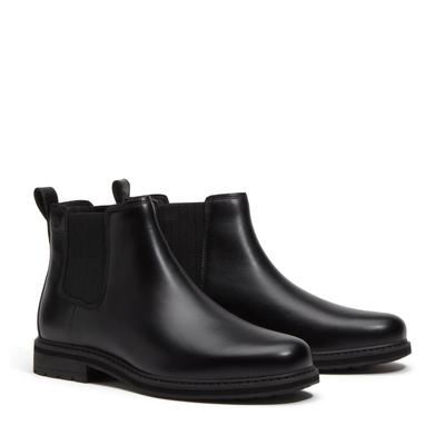 Chelseaboots TIMBERLAND "STORMBUCKS - MID CHELSEA BOOT", Herren, Gr. 42, Synthetik, schwarz (schwarz full grain), Leder, Schuhe Chelseaboots