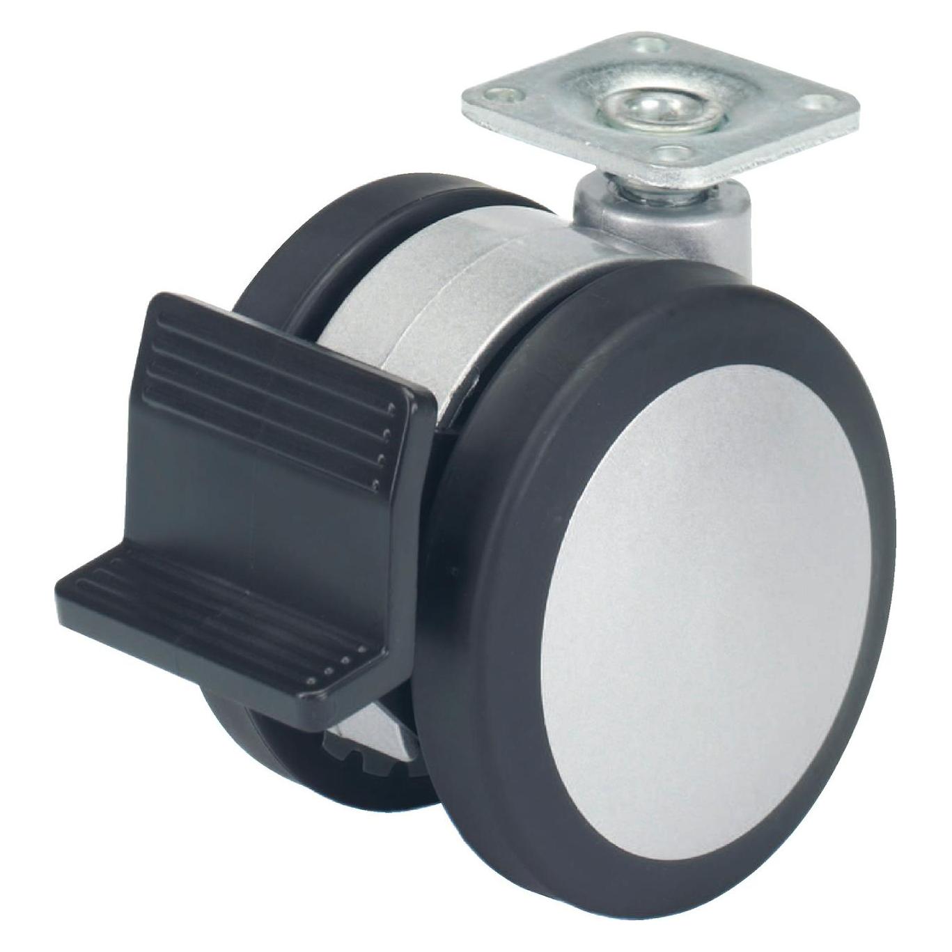 Hettich Bala d-lock Zwillingsrolle mit Radfeststeller und Gleitlager (228812)