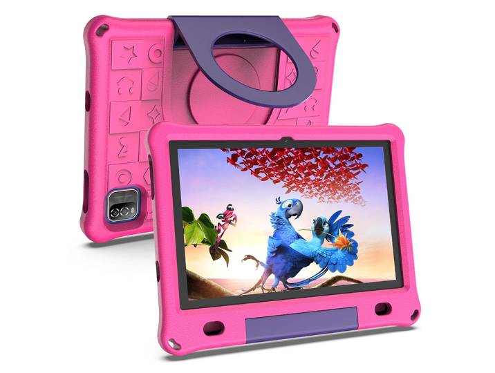 Pritom 10.1 pouces tablette pour enfants Android 15 WIFI 6 processeur Quad Core 3GB RAM 64GB ROM YouTube avec étui de protection EVA