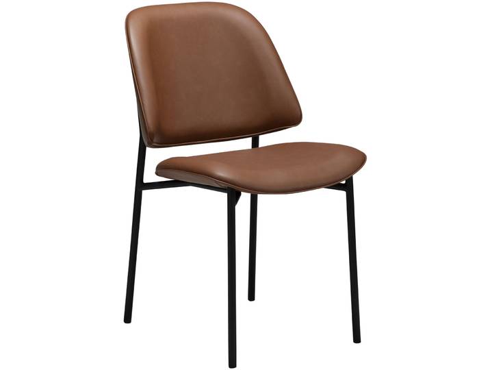 DAN-FORM Stuhl 2er-Set Ohmy cognac Kunstleder