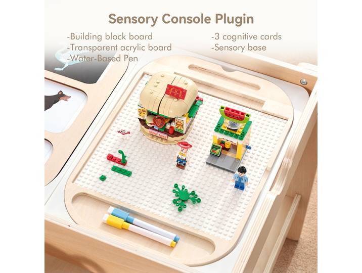 Table sensorielle optique en bois, ensemble de planches à lettres Montessori, favorise le raffinement sensoriel, fournitures d'apprentissage pour enfants, cadeau