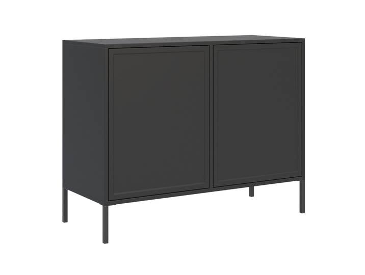 Velveto 100 cm zweiflügelige Kommode in Schwarz