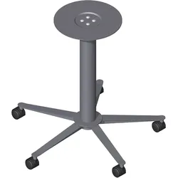 Ziehl, Tischbeine + Tischgestell, Säulentischgestell 5-Stern 695 mm schwarz
