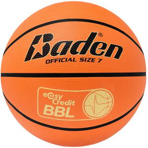 Baden Basketball easyCredit BBL Basic, indoor & outdoor, Größe 7, orange/schwarz, 650 Gramm, Trainingsball