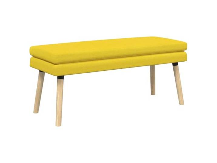 GHVBNMF Doppellagige Polsterbank Helles Gelb 110x40x47 cm Bank Stilvolle Polsterbank mit Kautschukholz-Beinen für Schlafzimmer, Flur und Wohnzimmer. Weicher Sitzkomfort bis 110 kg.