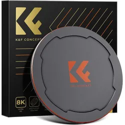 K&F Concept 52mm Metal Cap, Black, Aluminium Alloy, Doulbe Function (52 mm), Objektivdeckel, Schwarz