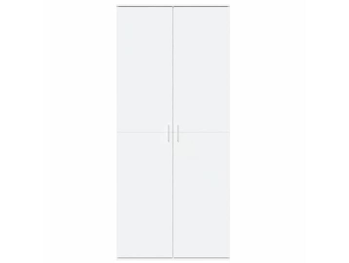 (7110)Meuble rangement - Buffet haut - contemporain - blanc 80x35x180 cm bois d'ingénierie poid:59.96 kg