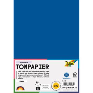 Folia Tonpapier 6435, A4, königsblau, 130g/m², 100 Blatt