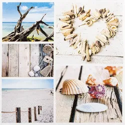 Home Fashion, Maritim Still Life, Lunch-Servietten aufgefaltetes Maß 33 cm x 33 cm, im Viertelfalz, 20 Stück pro Pack, 12 Pack pro Karton