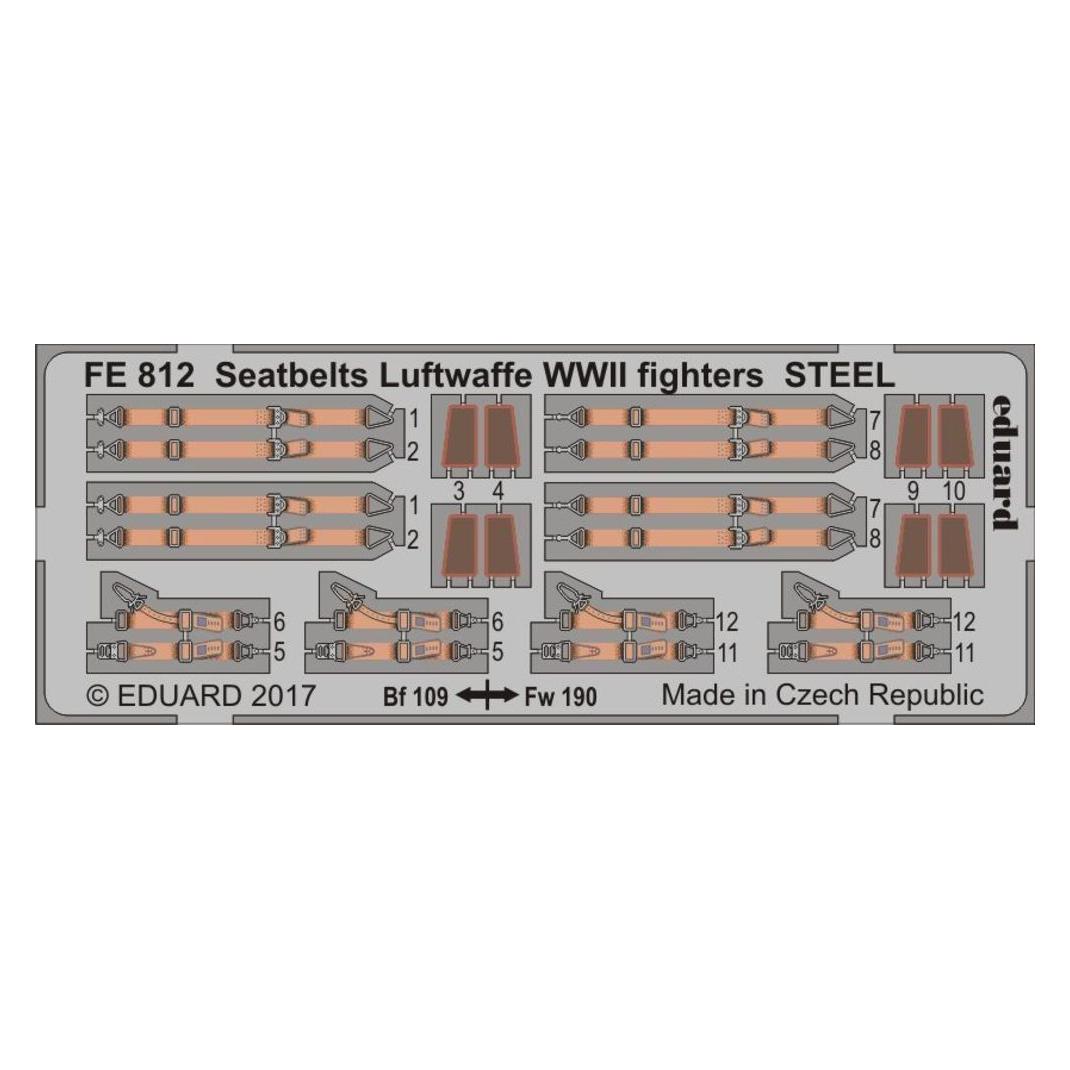 Eduard Seatbelts Luftwaffe WWII fighters STEEL (FE812)