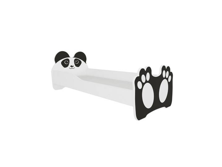 Feldmann-Wohnen Kinderbett Bear weiß / Motiv Pandabär 78 / 144 / 58cm, Schwarz, Weiß, Rechteckig, 70x140 cm, Babymöbel & Kindermöbel, Kinderzimmer & Jugendzimmer, Kinderbetten