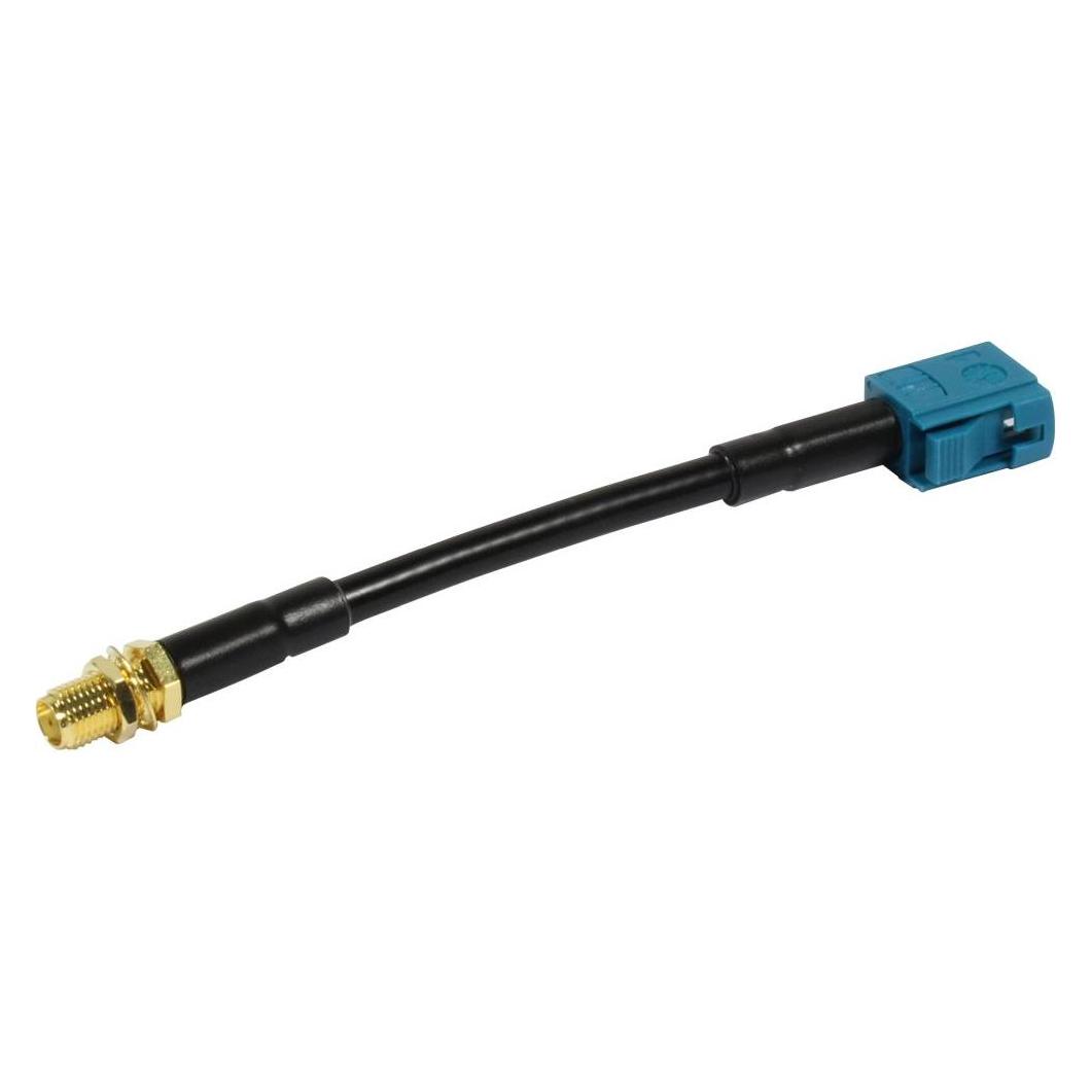 Allnet Antennen-Kabel LMR-195 SMA(F) Fakra (F) AquaBlue/Waterblue (Keycode Z) 10cm (Antennenkabel) (ANT-CAB-SMAF-FAKRA-WATERBLUE-Z)