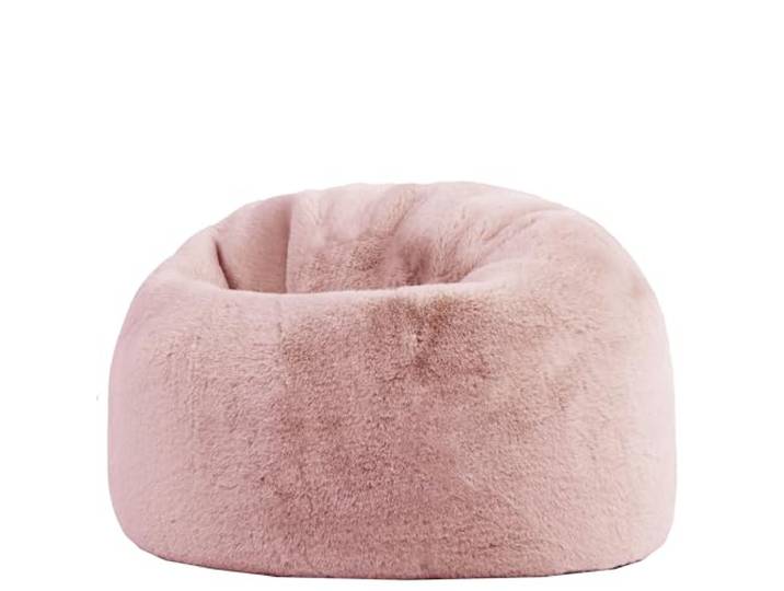 Icon Kingston Kunstfell Flauschig Sitzsack Kinder mit Füllung, Rosa