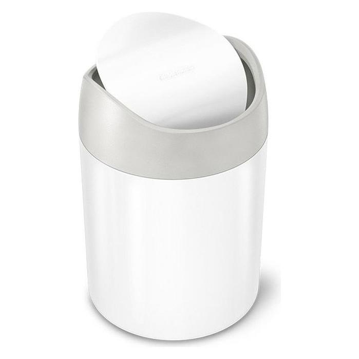 Simplehuman Abfalleimer 1.5 l, Weiss (1.50 l) (CW2079)