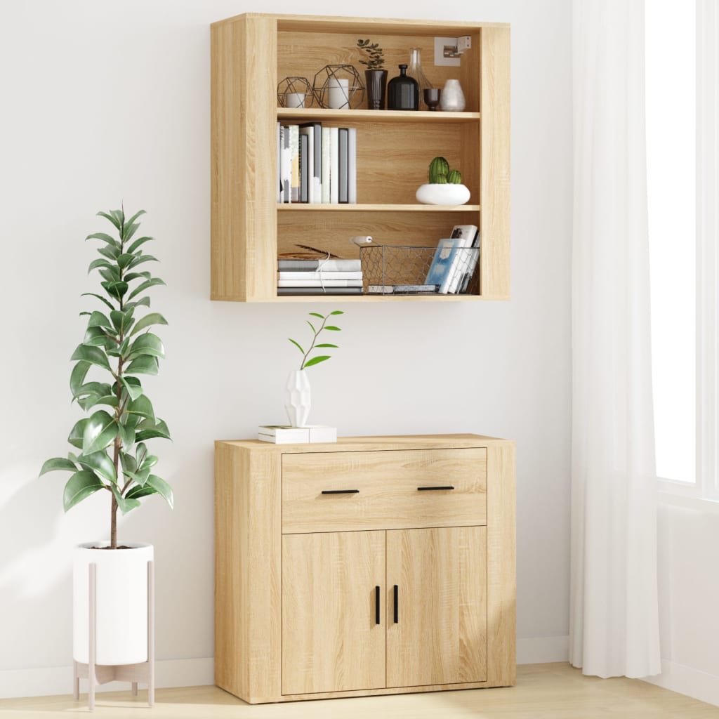 vidaXL Buffet haut Chêne sonoma Bois d'ingénierie