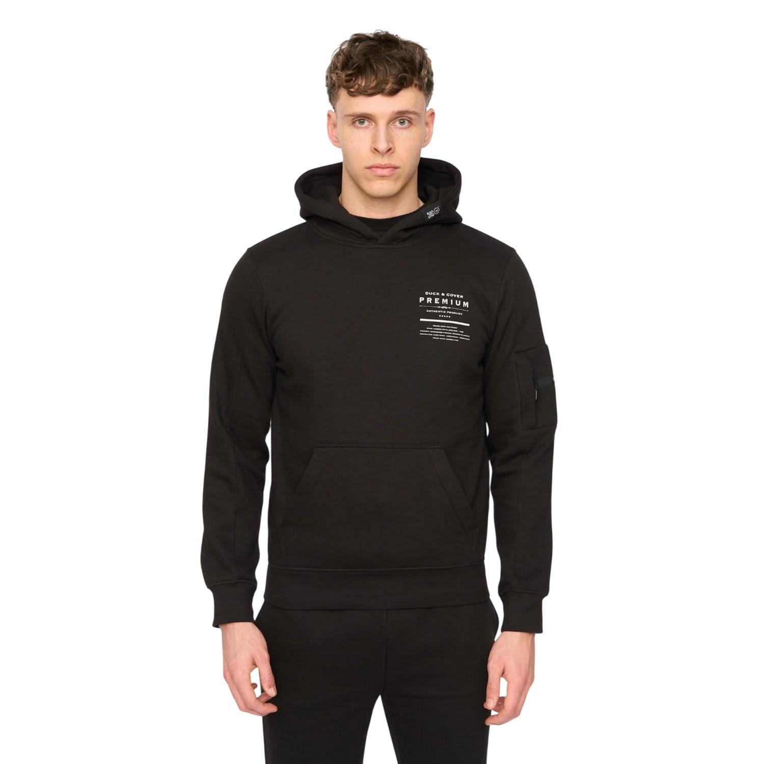 Duck and Cover Heren Rayland Hoodie (Zwart)