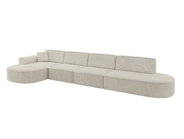 Ecksofa MARI-L3 Cremeweiß - Poso 100