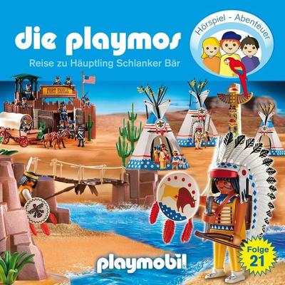 Die Playmos - Das Original Playmobil Hörspiel, Folge 21: Die Reise zu Häuptling Schlanker Bär - Florian Fickel,David Bredel, Audio, 4260229662922