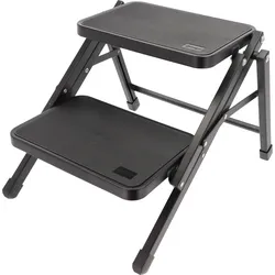 Berger SteelStep Duo Blackline klappbarer Doppeltritt Stahl Schwarz (Höhe 40 cm)