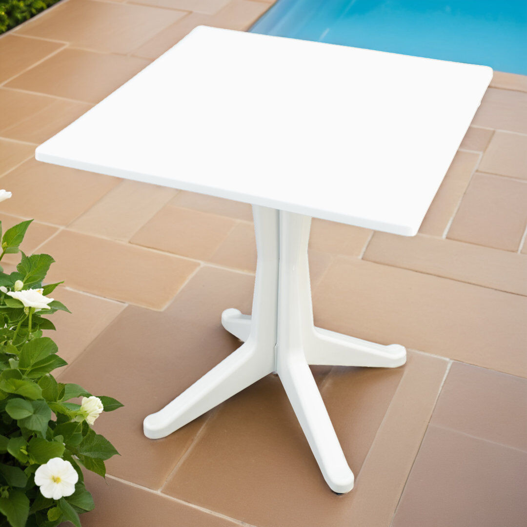 Ebern Designs Ponente Patio Garden Table White