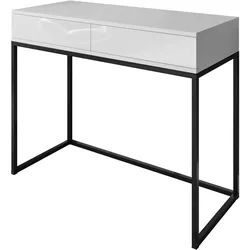 KONSOLE BLANCO LOFT Schwarz / Weiß Hochglanz PUSH OPEN