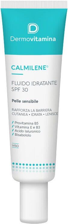Dermovitamina Calmilene - Fluido Idratante SPF30 Pelle Sensibile, 40 ml