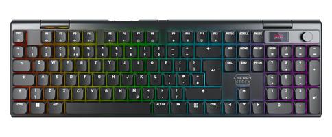 CHERRY XTRFY MX 10.1 Wireless, Verkabelt & Kabellos, USB + RF Wireless + Bluetooth, Mechanischer Switch, QWERTY, RGB-LED, Schwarz