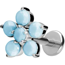 Titan Labret mit Push Fit BLUME + SYNTHETISCHE TÜRKISE