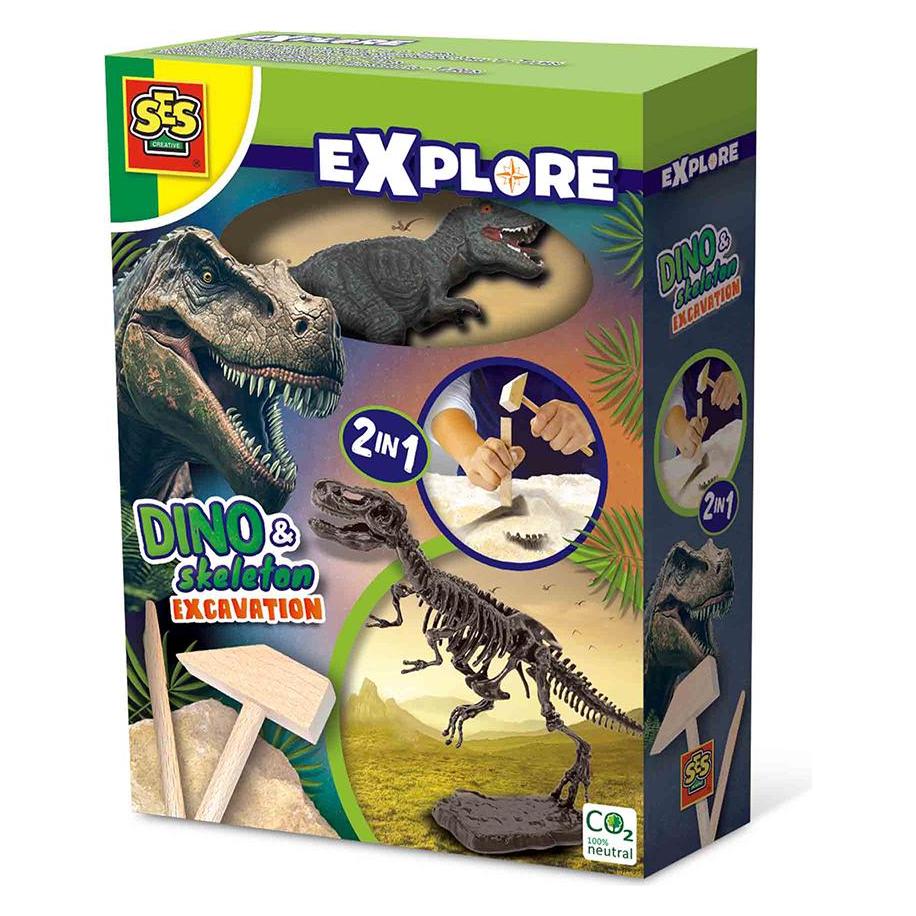 Ses Creative - Excavation - Dino and Skeleton 3 assorted - (S25090) (S25090)