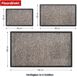 Floordirekt, Fussmatte, Schmutzfangmatte Karat (100 x 150 cm)