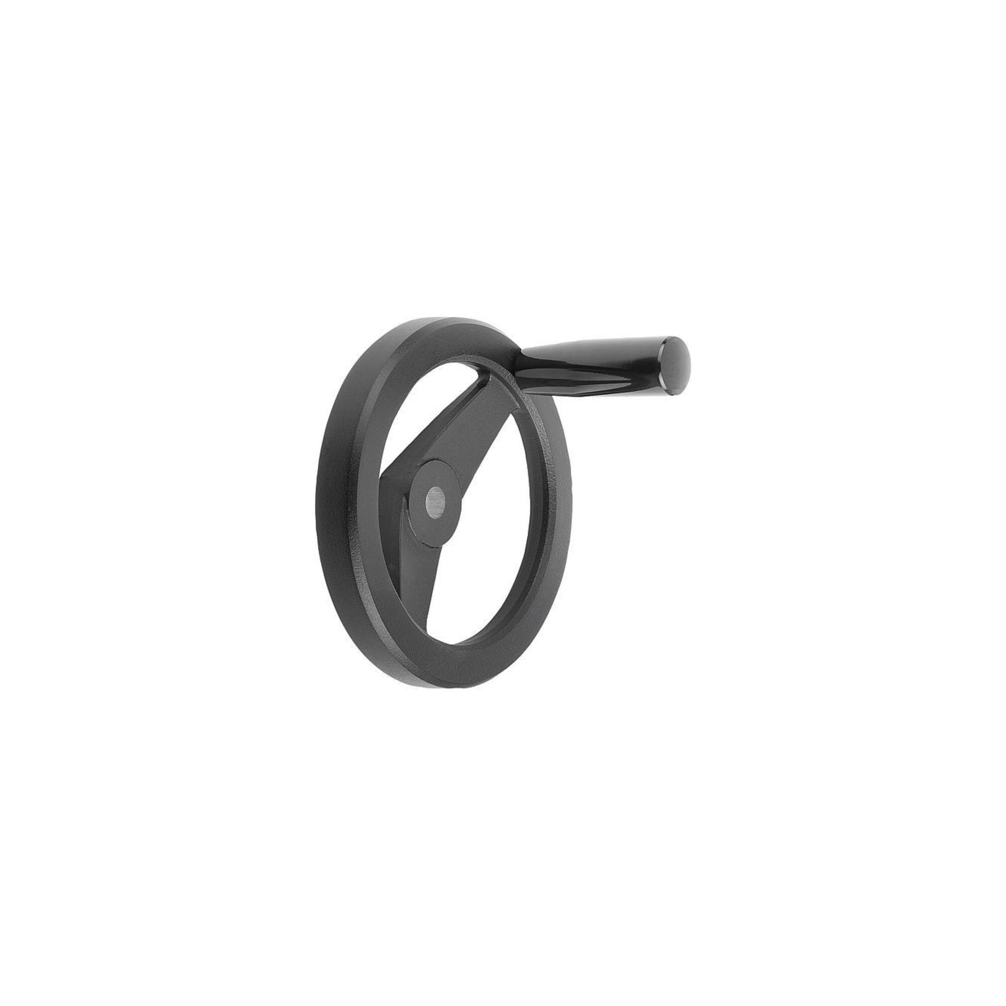 KIPP Speichenhandrad 2-Speichen Ø100mm Aluminium schwarz pulverbeschichtet (K0162.21100X10)