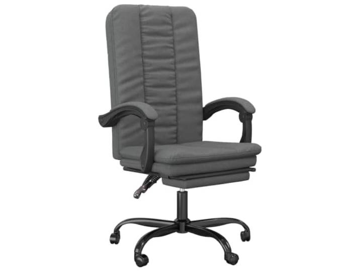 HKTMGDNG Bürostuhl mit Liegefunktion & Fußstütze Ergonomischer Drehstuhl Atmungsaktiver Stoffsessel für Home Office und Arbeitszimmer mit verstellbarer Lehnenneigung, Schaumstoff & 360° Rollen.