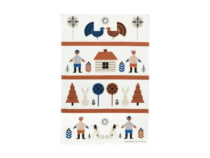 Almedahls Torchon de cuisine Jägare 47x70 cm Bleu-brun