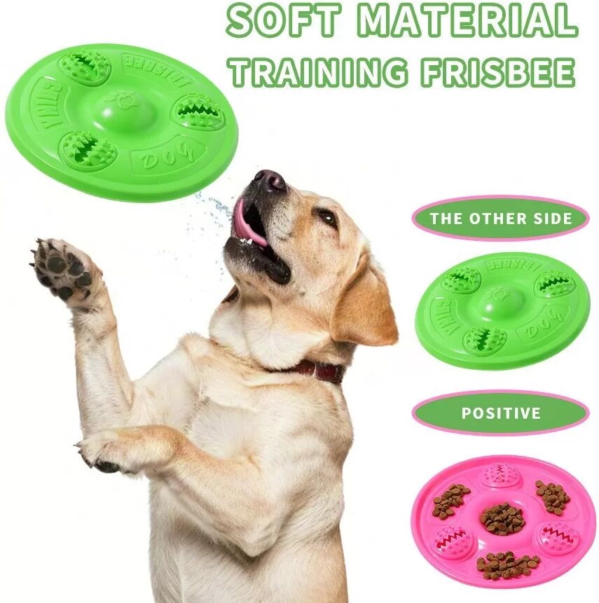 INF Interaktive TPR Hundefrisbee mit Leckerli-Spender - Outdoor Spaß Orange