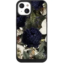 Nivocase Handyhülle für Apple iPhone 13 Hülle NIVOpure Case Schwarz Blumen Utart Vintage (Apple iPhone 13), Smartphone Hülle, Schwarz