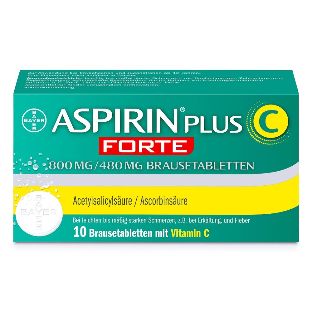 Bayer Vital GmbH Aspirin Plus C Forte 800mg/480mg Brausetabletten 10836596
