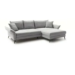 SOMETA Ecksofa Janus de Luxe Stoff Grau Anthrazit