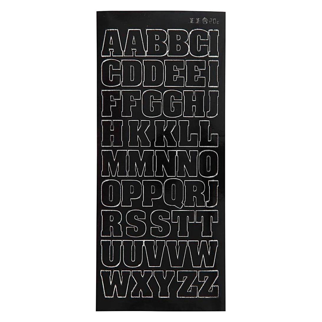 Creativ Company Aufkleber grosse Grossbuchstaben schwarz, 1 Blatt (1 Sticker) (5712854368582)