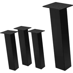 TISCHBEINE 4er Set I-96GRAD-Design H:42 cm Schwarz 8x8 cm