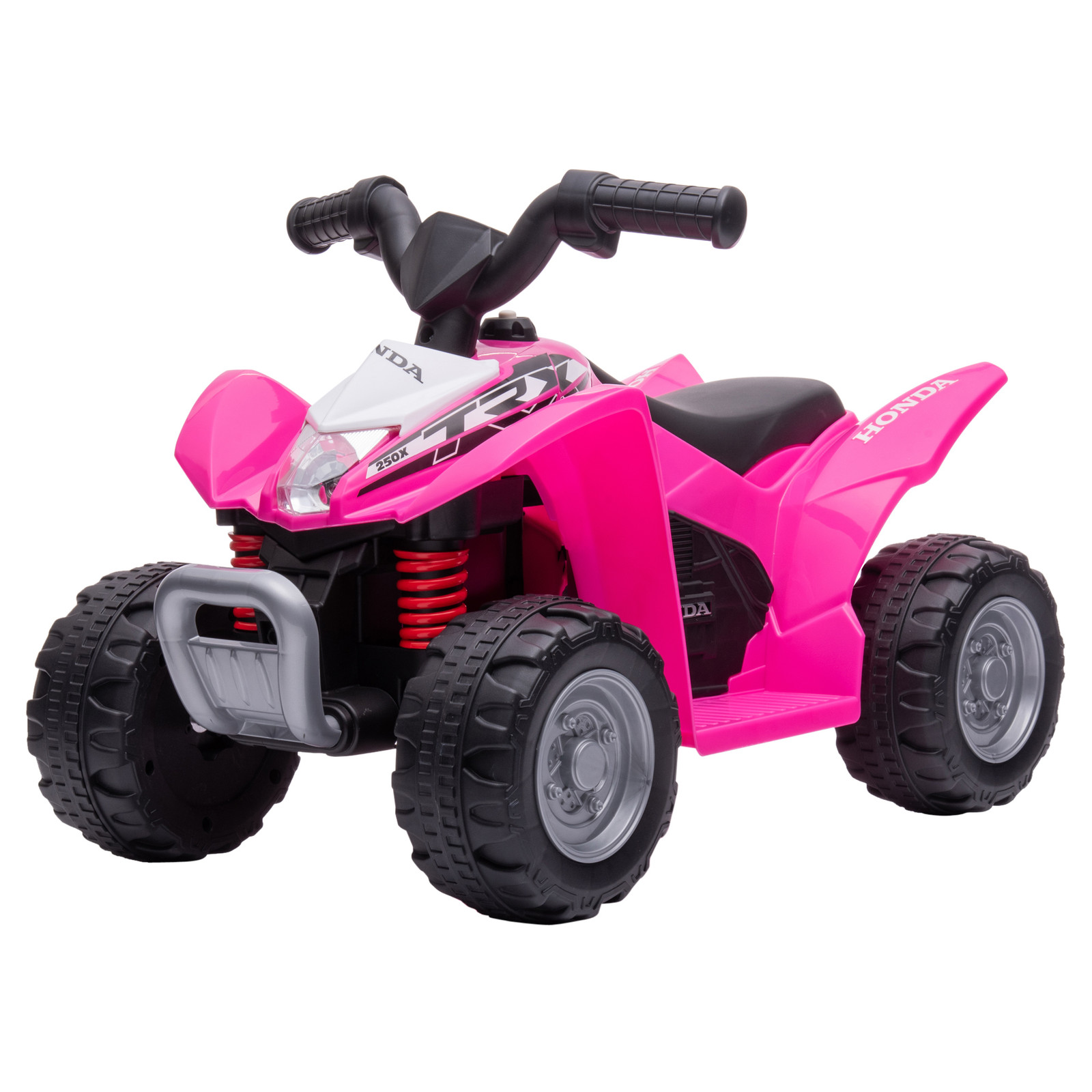 AIYAPLAY Elektrische Kinderquad met LED-verlichting en brede banden, roze