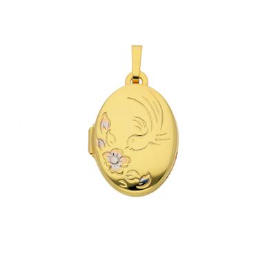 Medallionanhänger ADELIA´S "Medaillon 333 Gold ( 8K )", gold (silber), Schmuckanhänger, Damen, Gold, Goldanhänger