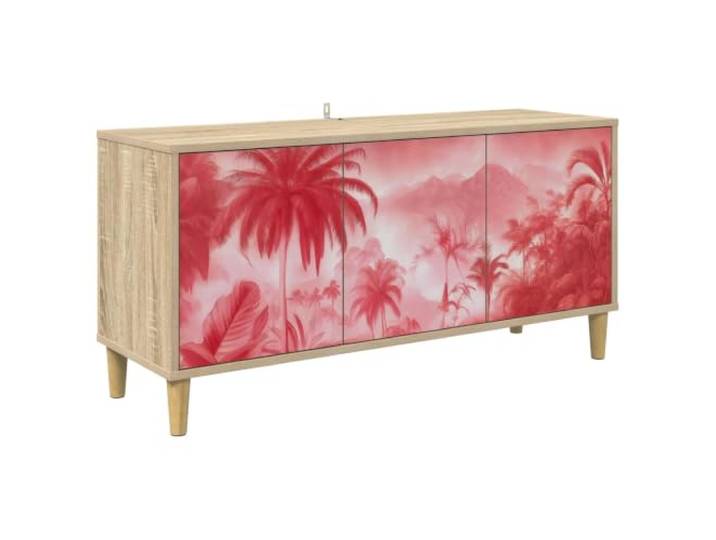 GKMBCVDFR TV-Schrank Aachen 102x33x50 cm Sonoma Holzwerkstoff Stabile Holzwerkstoff-Konstruktion, viel Stauraum, dekoratives Muster, erhöhte Füße, pflegeleichte Oberfläche